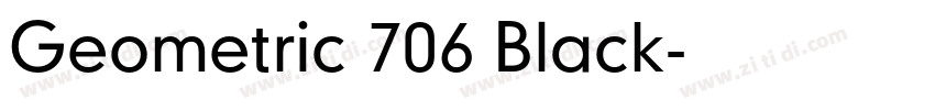 Geometric 706 Black字体转换